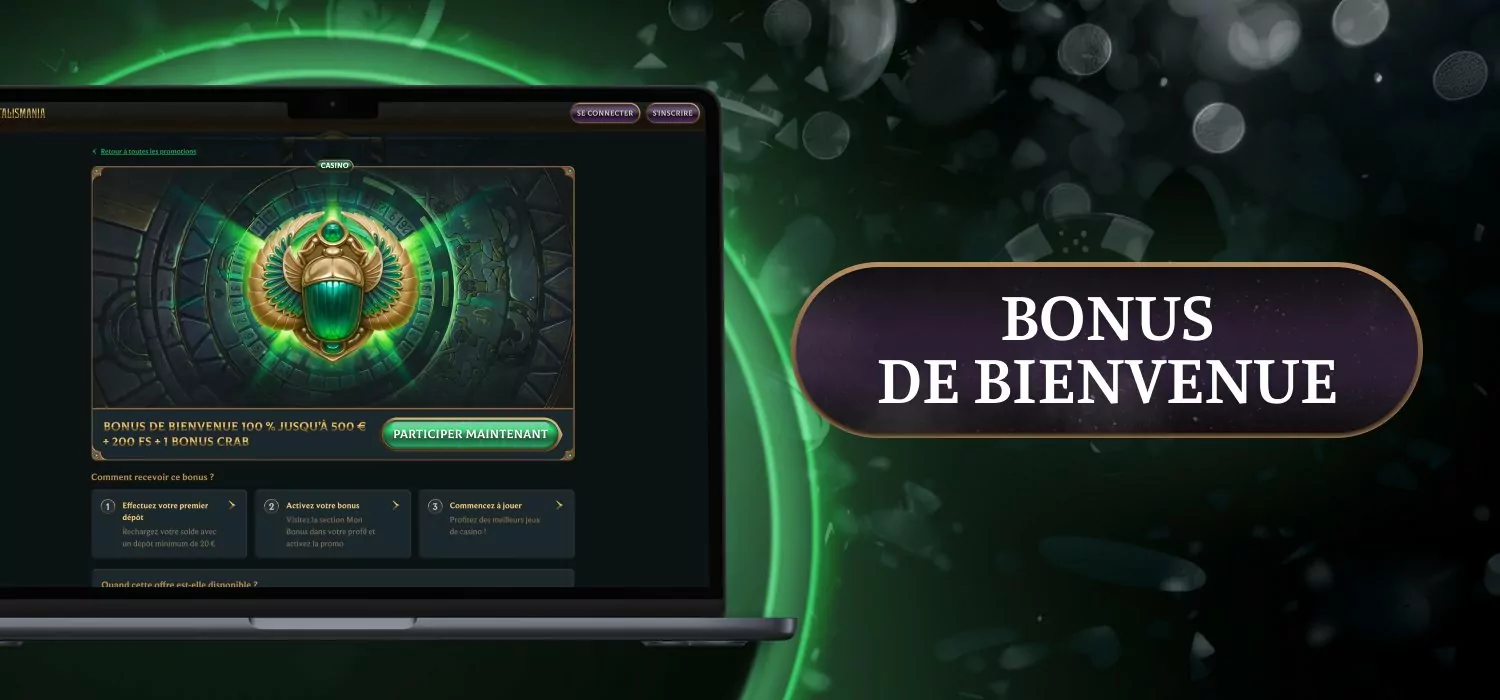 Bonus de bienvenue du Talismania Casino